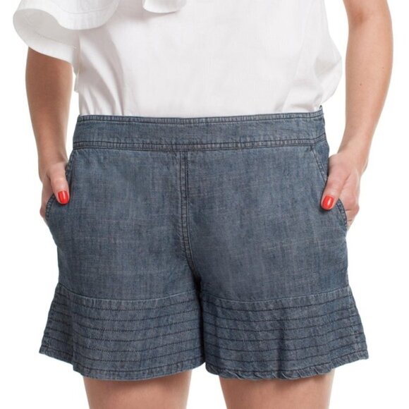 TRINA TURK / Rosamunda Linen Blend Shorts - Picture 10 of 12